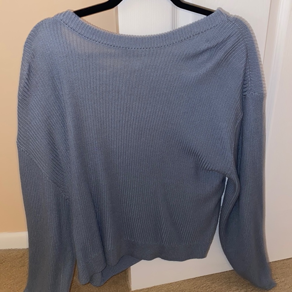 Lululemon Criss across Sweater Blue/Gray color